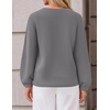 ZESICA Fall Sweaters for Women Long Sleeve Knit Sweater Tops(Darkgrey)