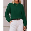 ZESICA Fall Sweaters for Women Long Sleeve Knit Sweater Tops(Forestgreen)