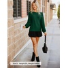 ZESICA Fall Sweaters for Women Long Sleeve Knit Sweater Tops(Forestgreen)