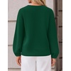 ZESICA Fall Sweaters for Women Long Sleeve Knit Sweater Tops(Forestgreen)