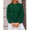 ZESICA Fall Sweaters for Women Long Sleeve Knit Sweater Tops(Forestgreen)