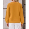 ZESICA Fall Sweaters for Women Long Sleeve Knit Sweater Tops(Ginger)