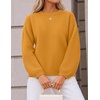 ZESICA Fall Sweaters for Women Long Sleeve Knit Sweater Tops(Ginger)