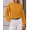 ZESICA Fall Sweaters for Women Long Sleeve Knit Sweater Tops(Ginger)