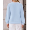 ZESICA Fall Sweaters for Women Long Sleeve Knit Sweater Tops(Lightblue)