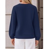 ZESICA Fall Sweaters for Women Long Sleeve Knit Sweater Tops(Navy)