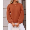 ZESICA Fall Sweaters for Women Long Sleeve Knit Sweater Tops(Orange)