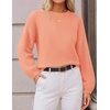ZESICA Fall Sweaters for Women Long Sleeve Knit Sweater Tops(Peach)