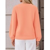ZESICA Fall Sweaters for Women Long Sleeve Knit Sweater Tops(Peach)