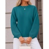 ZESICA Fall Sweaters for Women Long Sleeve Knit Sweater Tops(Teal)