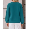 ZESICA Fall Sweaters for Women Long Sleeve Knit Sweater Tops(Teal)