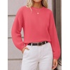 ZESICA Fall Sweaters for Women Long Sleeve Knit Sweater Tops(Watermelon)