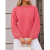 ZESICA Fall Sweaters for Women Long Sleeve Knit Sweater Tops(Watermelon)