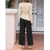 ZESICA Women’s Fall 2 Piece Dressy Pant Sets Work Office Outfits(Apricot)