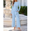 ZESICA Women’s Fall 2 Piece Dressy Pant Sets Work Office Outfits(Blue)