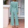 ZESICA Women’s Fall 2 Piece Dressy Pant Sets Work Office Outfits(Sage)