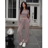 ZESICA Women’s Two Piece Outfits 2026 Fall Matching Lounge Sets with Pocket(Rose Taupe)