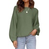 ZESICA Fall Sweaters for Women Long Sleeve Knit Sweater Tops(Armygreen)