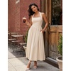 ZESICA Women’s Summer Sleeveless Halter Wedding Guest Maxi Dress(Apricot)