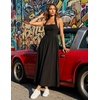 ZESICA Women’s Summer Sleeveless Halter Wedding Guest Maxi Dress(Black)