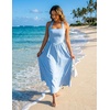 ZESICA Women’s Summer Sleeveless Halter Wedding Guest Maxi Dress(Blue)