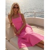 ZESICA Women’s Summer Sleeveless Halter Wedding Guest Maxi Dress(Hotpink)