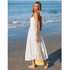 ZESICA Women’s Summer Sleeveless Halter Wedding Guest Maxi Dress(Ivory)