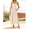 ZESICA Women’s Summer Sleeveless Halter Wedding Guest Maxi Dress(Lightapricot)