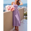 ZESICA Women’s Summer Sleeveless Halter Wedding Guest Maxi Dress(Lightpurple)