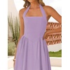 ZESICA Women’s Summer Sleeveless Halter Wedding Guest Maxi Dress(Lightpurple)