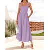 ZESICA Women’s Summer Sleeveless Halter Wedding Guest Maxi Dress(Lightpurple)