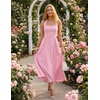 ZESICA Women’s Summer Sleeveless Halter Wedding Guest Maxi Dress(Pink)