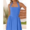 ZESICA Women’s Summer Sleeveless Halter Wedding Guest Maxi Dress(Royalblue)