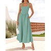 ZESICA Women’s Summer Sleeveless Halter Wedding Guest Maxi Dress(Sage)