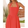 ZESICA Women’s Summer Sleeveless Halter Wedding Guest Maxi Dress(Watermelonred)