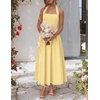 ZESICA Women’s Summer Sleeveless Halter Wedding Guest Maxi Dress(Yellow)