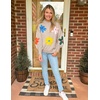 ZESICA Womens Fall Winter Floral Sweaters Cute Knit Pullover Tops(Sand)