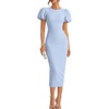 ZESICA Womens Summer Short Sleeve Bodycon Cocktail Formal Dress(Blue)