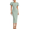 ZESICA Womens Summer Short Sleeve Bodycon Cocktail Formal Dress(Sage)