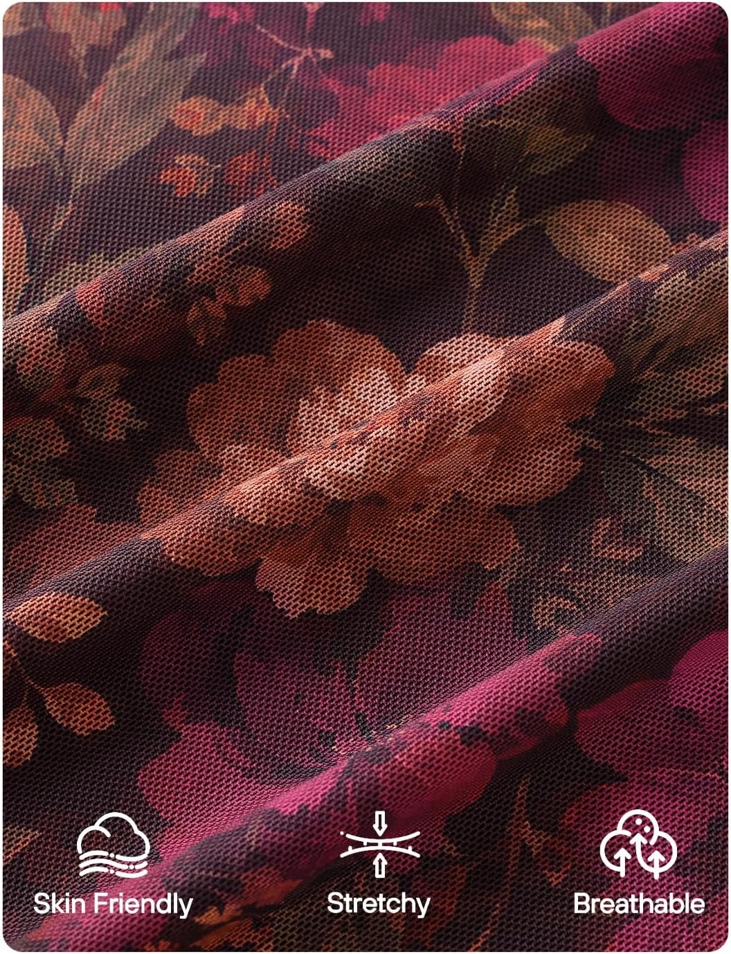 image:imageZESICA Womens Floral Off Shoulder Fall Long Sleeve Y2K Going Out Work TopsFloral Mauve
