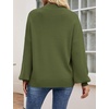ZESICA Womens Fall Fashion Turtleneck Long Sleeve Knit Oversized Sweaters(Armygreen)