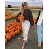 ZESICA Womens Fall Fashion Turtleneck Long Sleeve Knit Oversized Sweaters(Coffee)