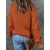 ZESICA Womens Fall Fashion Turtleneck Long Sleeve Knit Oversized Sweaters(Maple)