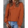 ZESICA Womens Fall Fashion Turtleneck Long Sleeve Knit Oversized Sweaters(Maple)