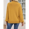 ZESICA Womens Fall Fashion Turtleneck Long Sleeve Knit Oversized Sweaters(Mustard)